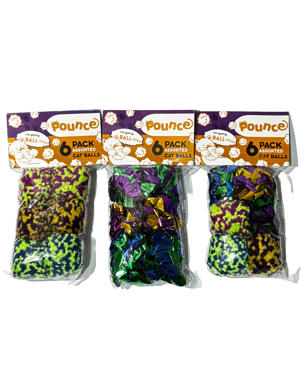 Pet Ball Toys Crinkling Foil Balls for Cats Dogs Kitten Puppy Blue Green Violet Ball Toy