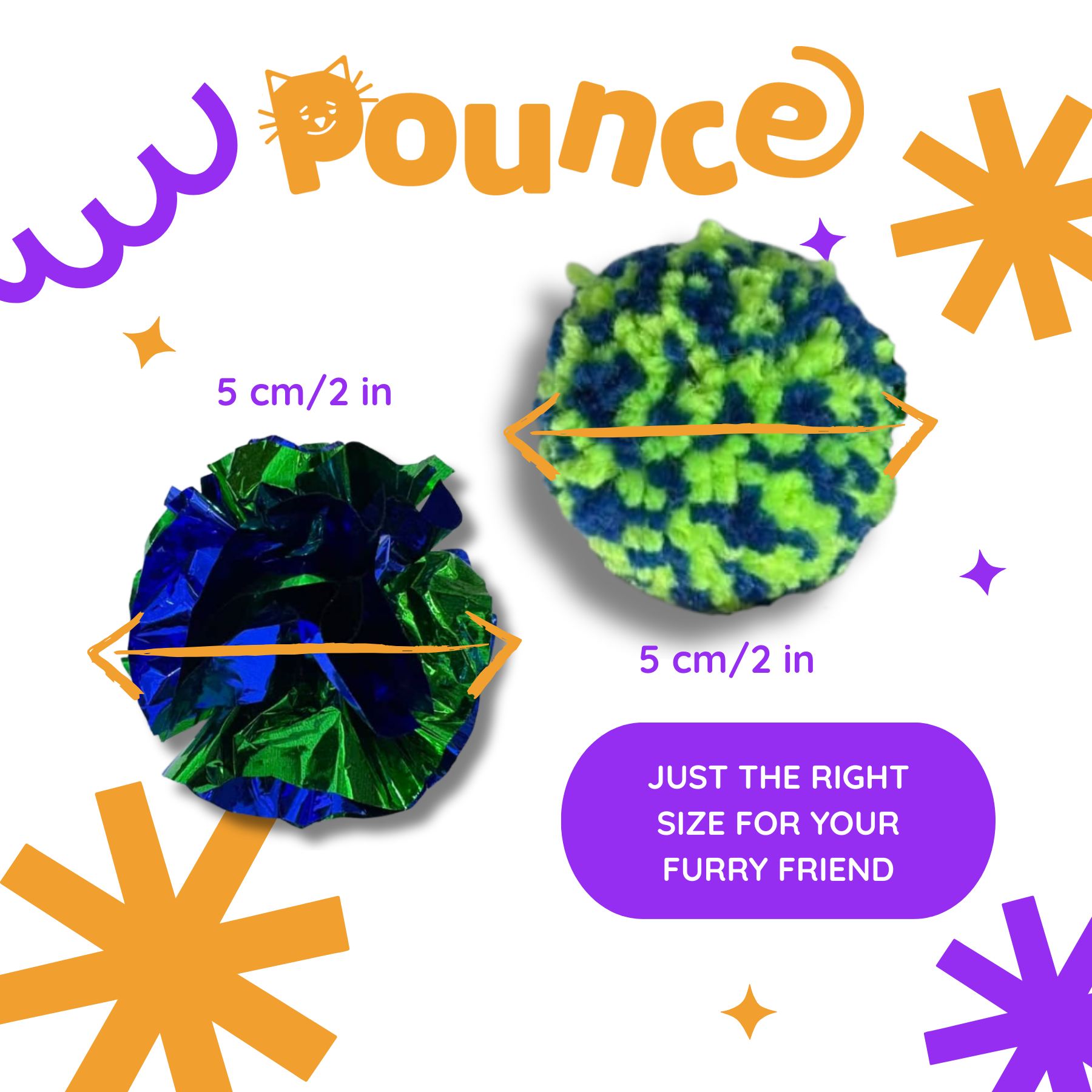 Pet Ball Toys Crinkling Foil Balls for Cats Dogs Kitten Puppy Blue Green Violet Ball Toy