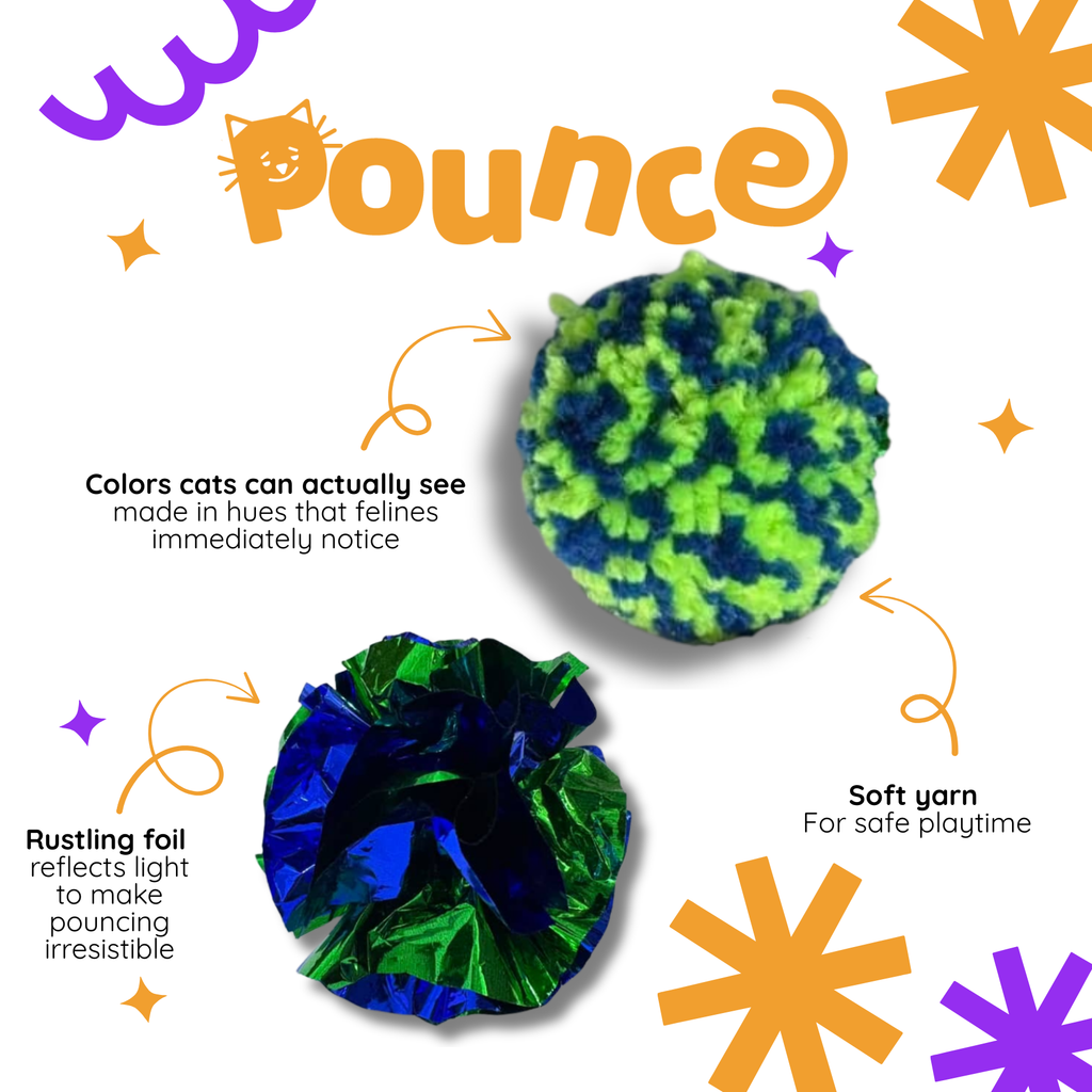 Pet Ball Toys Crinkling Foil Balls for Cats Dogs Kitten Puppy Blue Green Violet Ball Toy