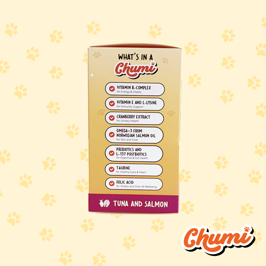 Chumi – 10-in-1 Lickable Cat Multivitamin – Tuna & Salmon (30-Pack)